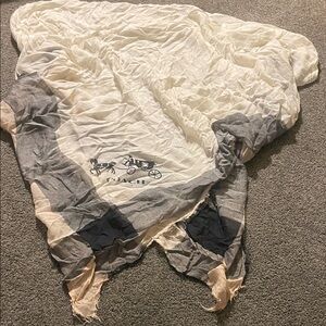Coach cream black pink Gray Scarf wrap